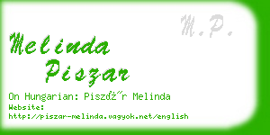 melinda piszar business card